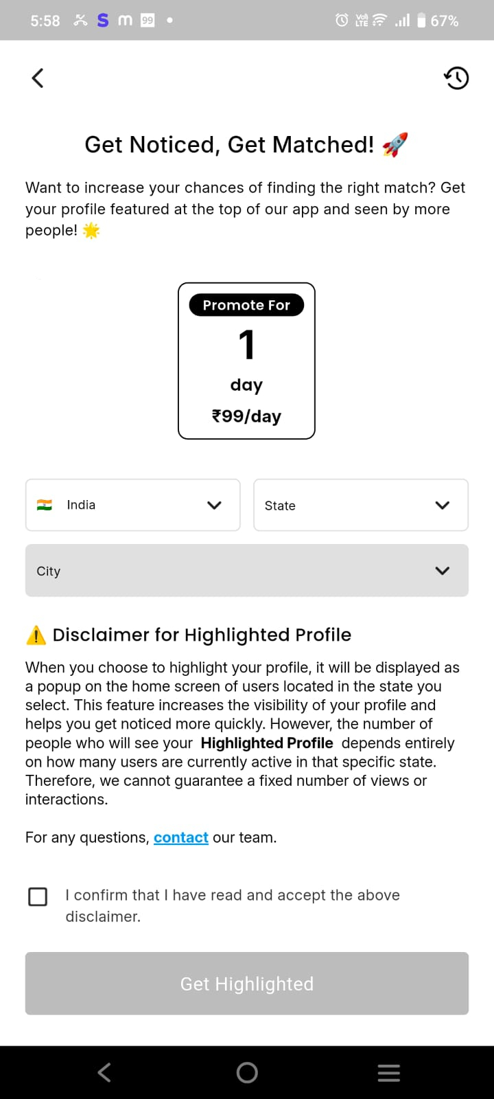 Highlight Your Profile